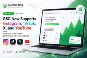 Google Search Console Update July 2026 - Platform Properties for Instagram, TikTok, X and YouTube